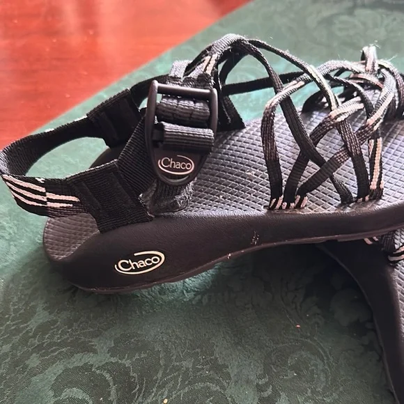 Chaco Black Sandals with Textured Footbed - Picture 3 of 8